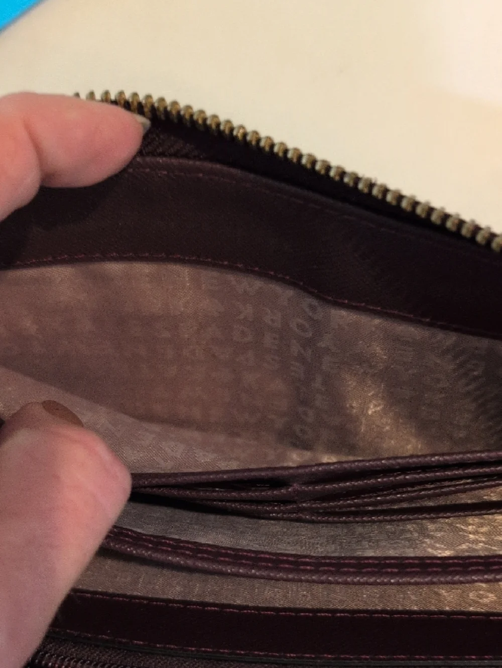 Kate Spade Zip-Around Wallet In Eggplant Ir Deep Wine Color